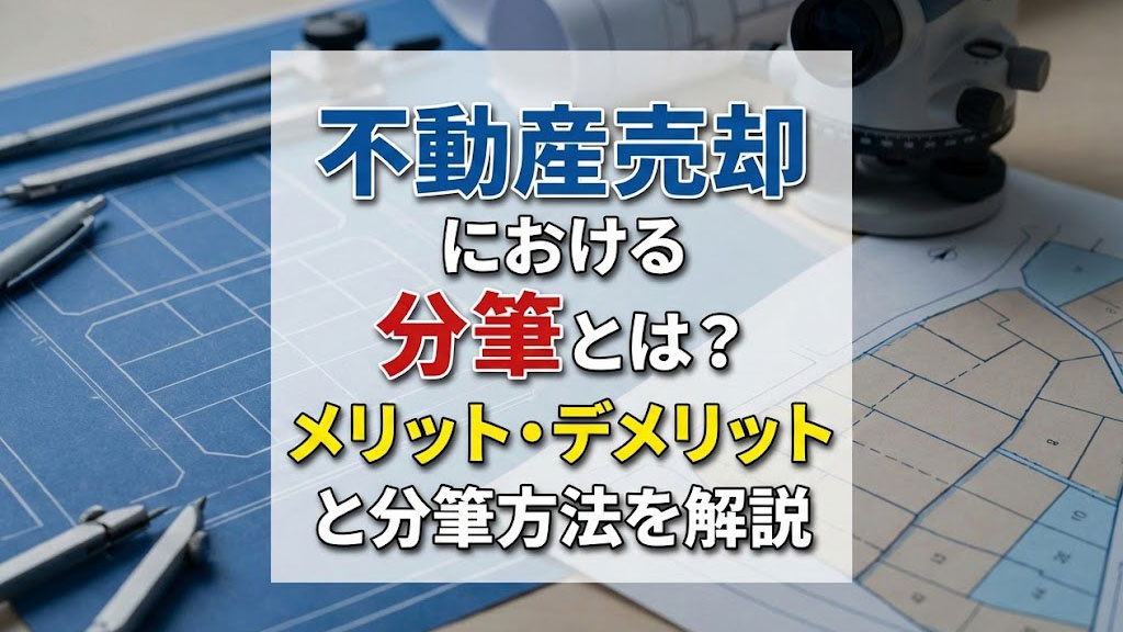 不動産売却における分筆とは？メリット・デメリットと分筆方法を解説