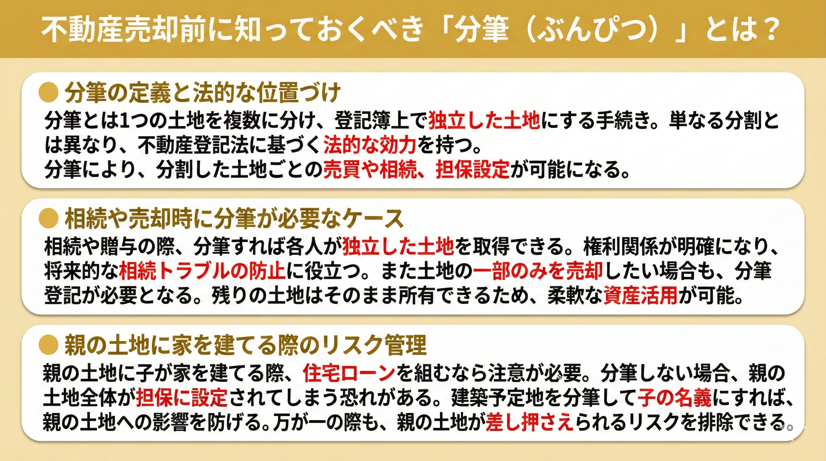 不動産売却前に知っておくべき「分筆（ぶんぴつ）」とは？