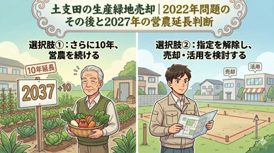 土支田の生産緑地売却|2022年問題のその後と2027年の営農延長判断の画像