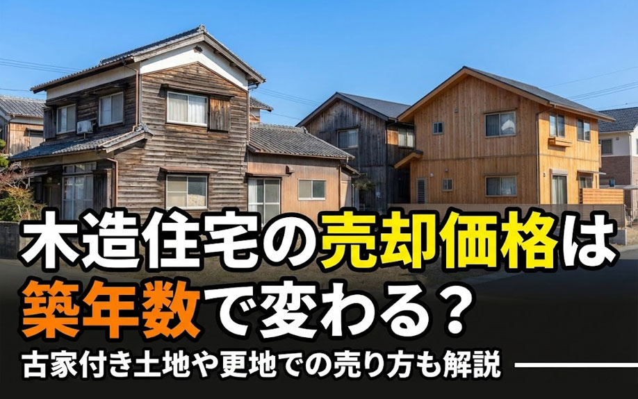 木造住宅の売却価格は築年数で変わる？古家付き土地や更地での売り方も解説
