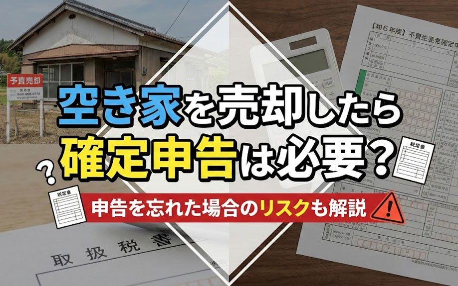 空き家を売却したら確定申告は必要？申告を忘れた場合のリスクも解説の画像