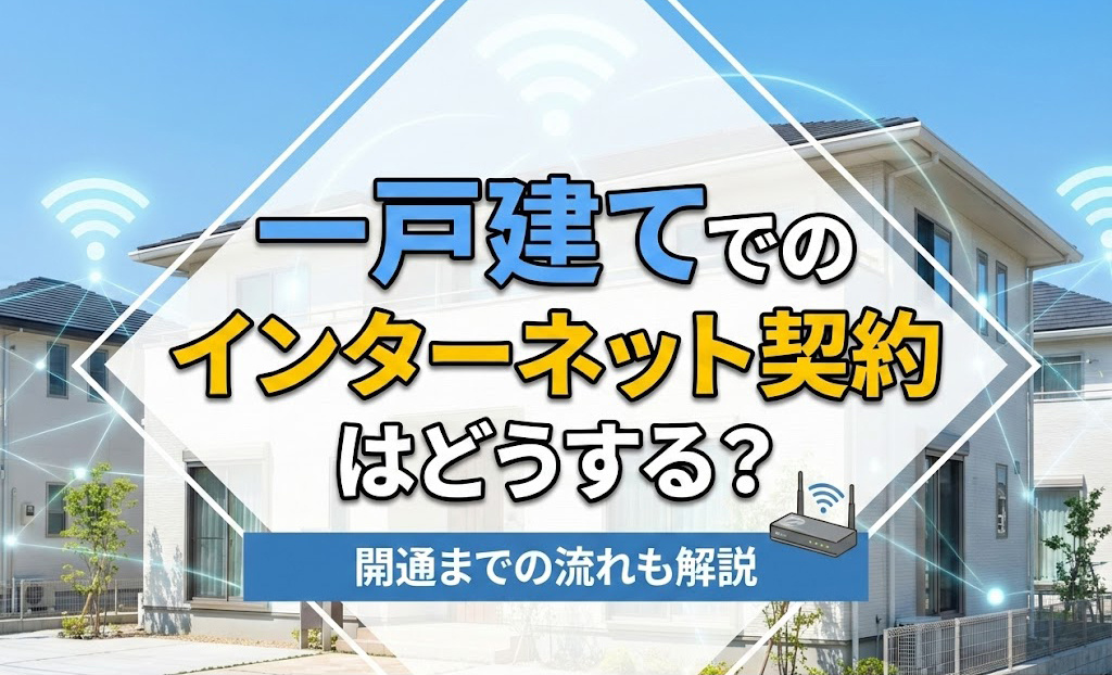 一戸建てでのインターネット契約はどうする？開通までの流れも解説