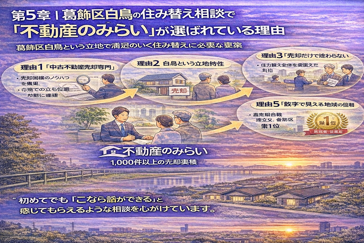 葛飾区白鳥で不動産のみらいが選ばれている理由