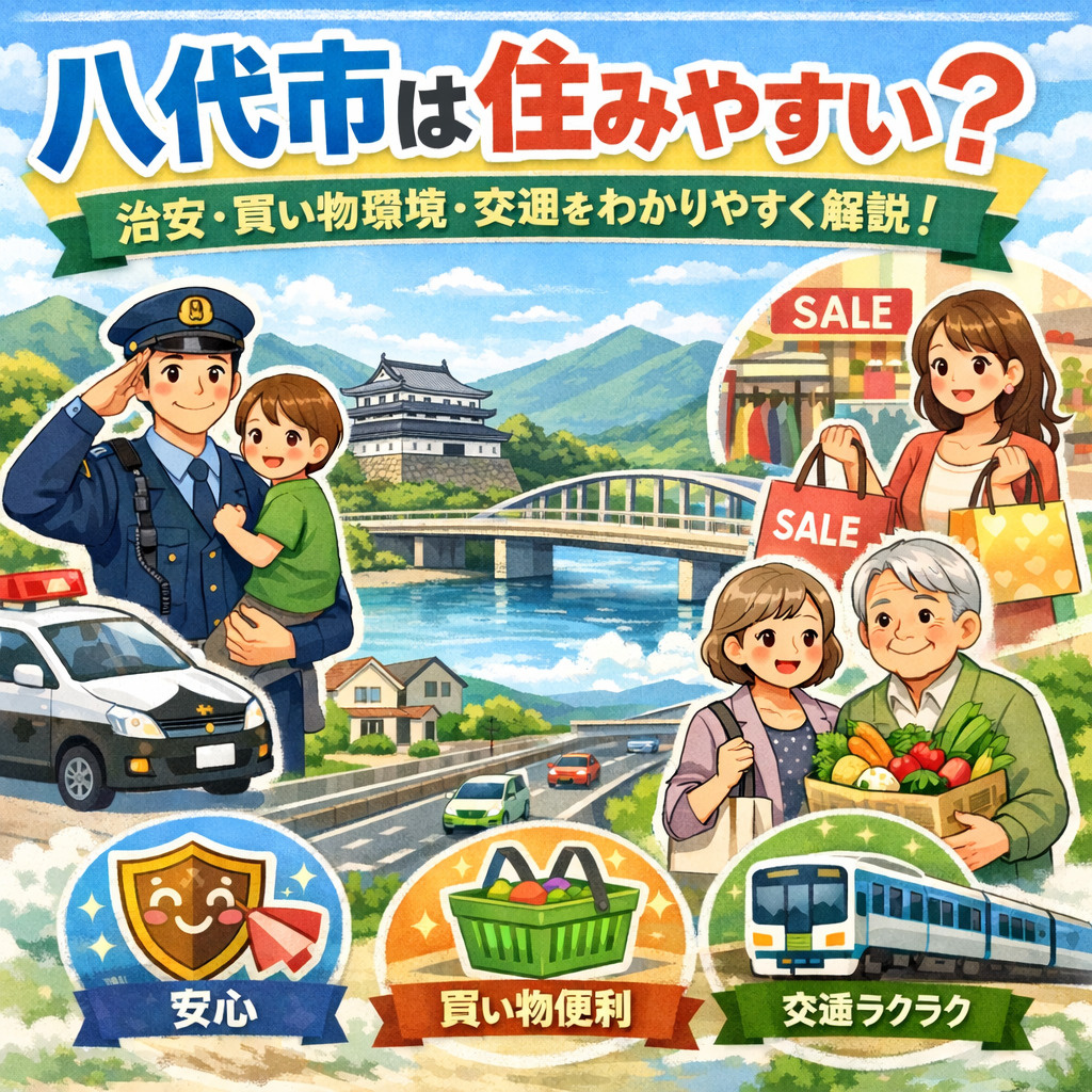 八代市は住みやすい？治安・買い物環境・交通をわかりやすく解説の画像