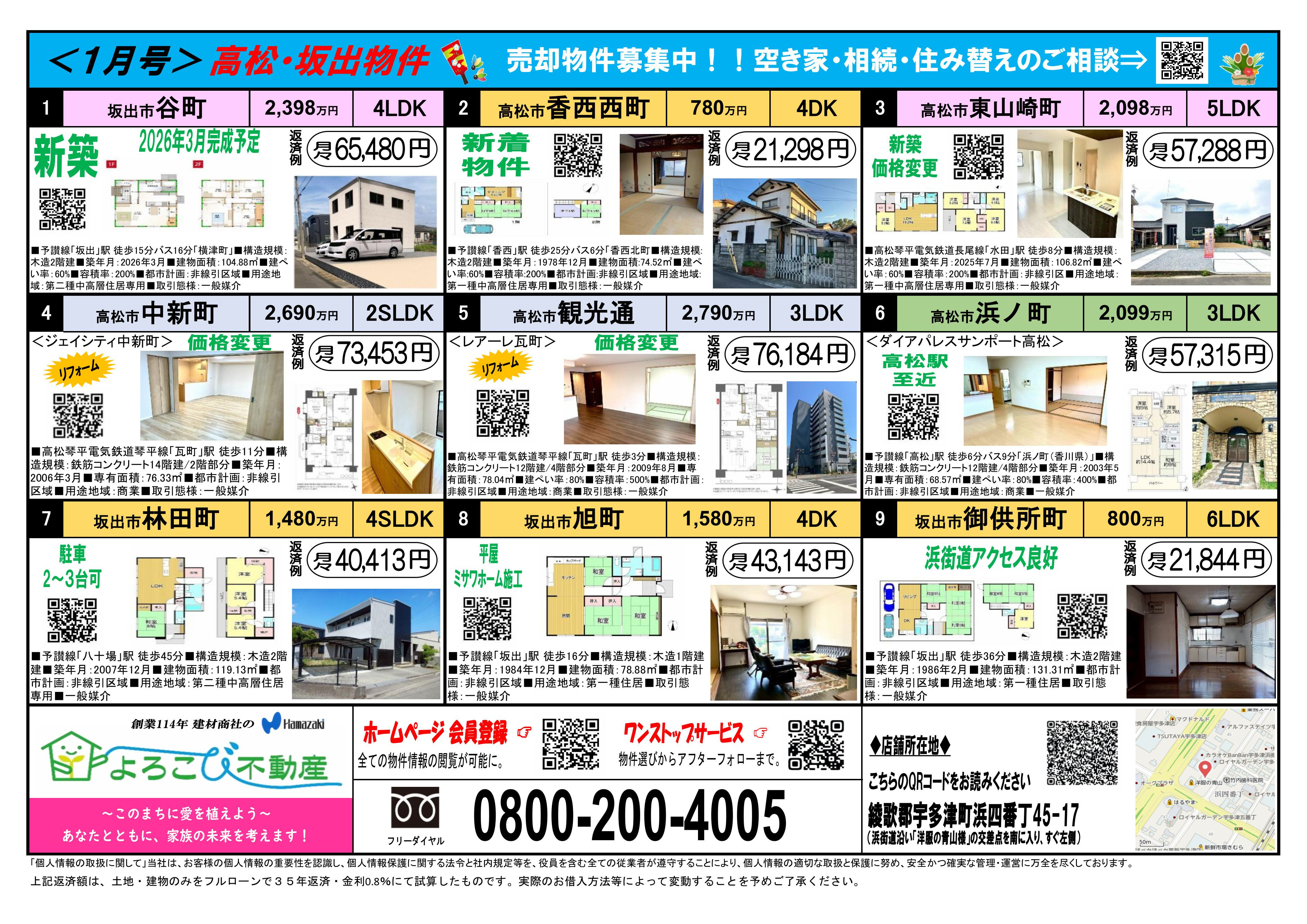 １月号　チラシ　高松・坂出方面の画像