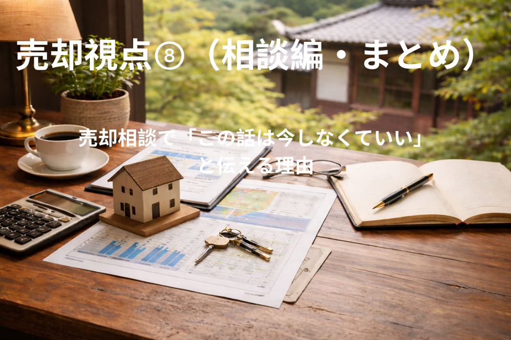 売却相談で「この話は今しなくていい」と伝える理由の画像