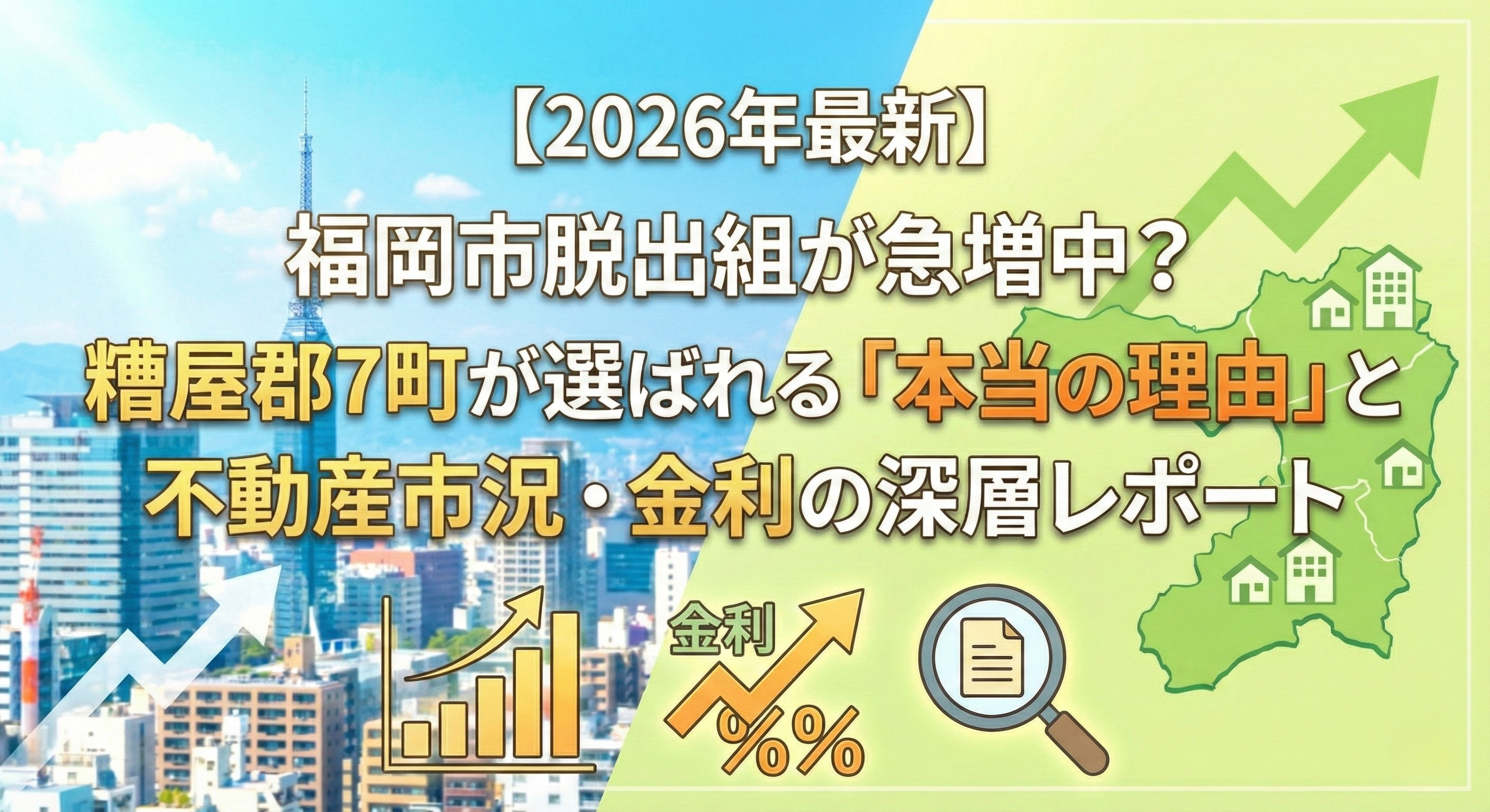 【2026年最新】福岡市脱出組が急増中？糟屋郡7町が選ばれる「本当の理由」と不動産市況・金利の深層レポートの画像