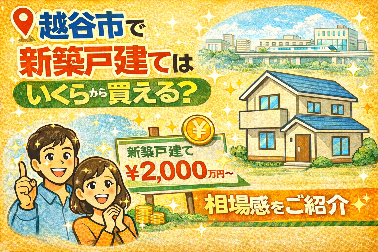 越谷で新築戸建はいくらから買える？相場と資金計画をわかりやすく解説しますの画像