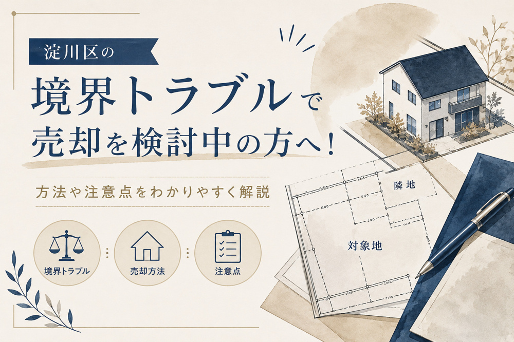 淀川区の境界トラブルで売却を検討中の方へ！方法や注意点をわかりやすく解説の画像