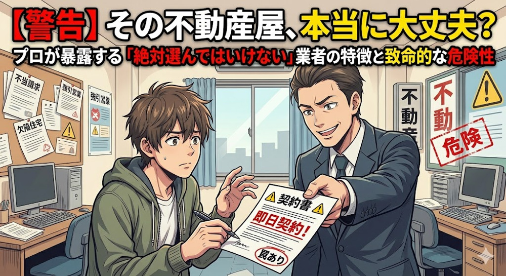 【警告】その不動産屋、本当に大丈夫？プロが暴露する「絶対選んではいけない」業者の特徴と致命的な危険性の画像