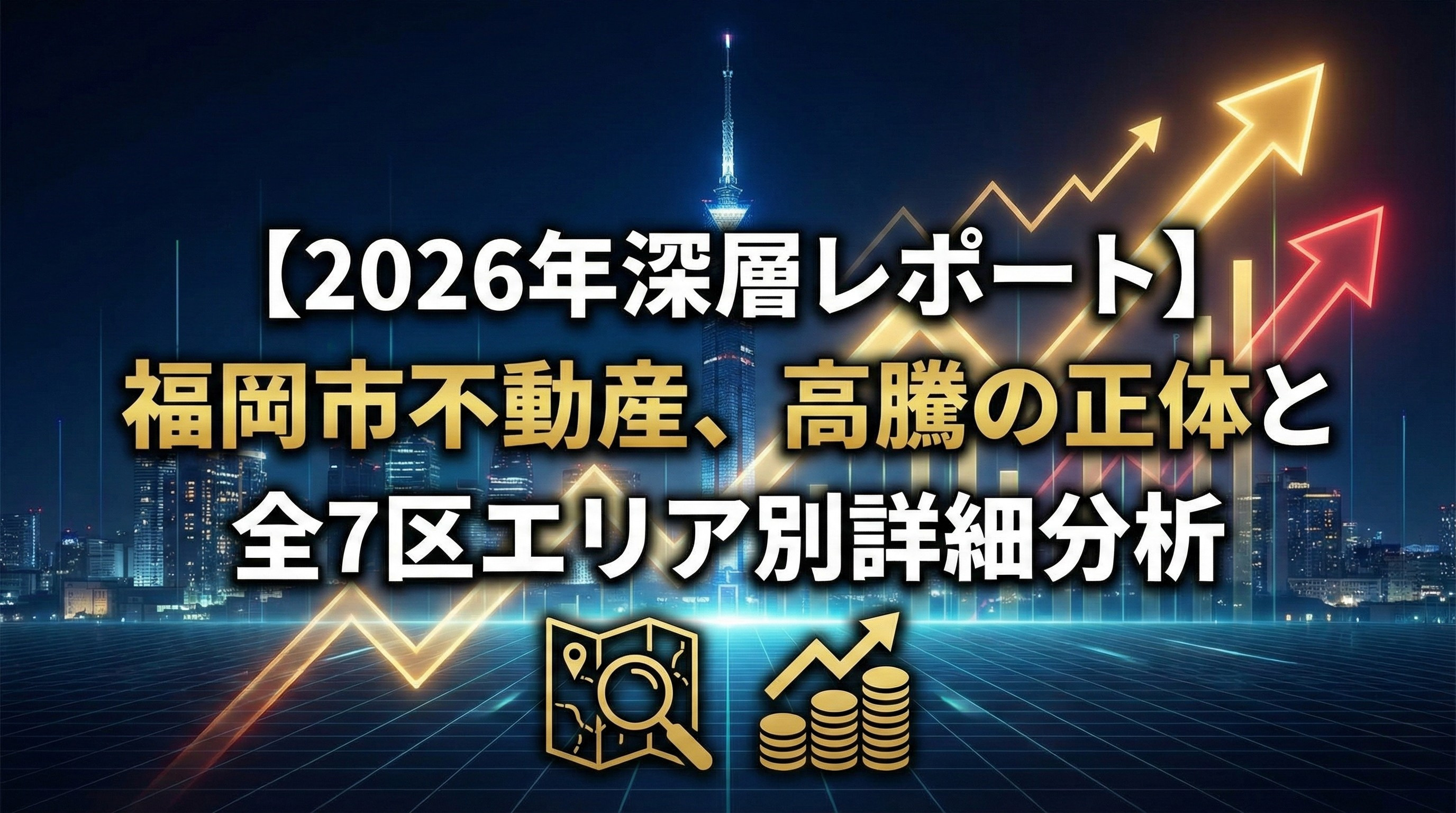 福岡市の不動産価格は高騰中?2026年9月の市況と全7区の売却判断の画像