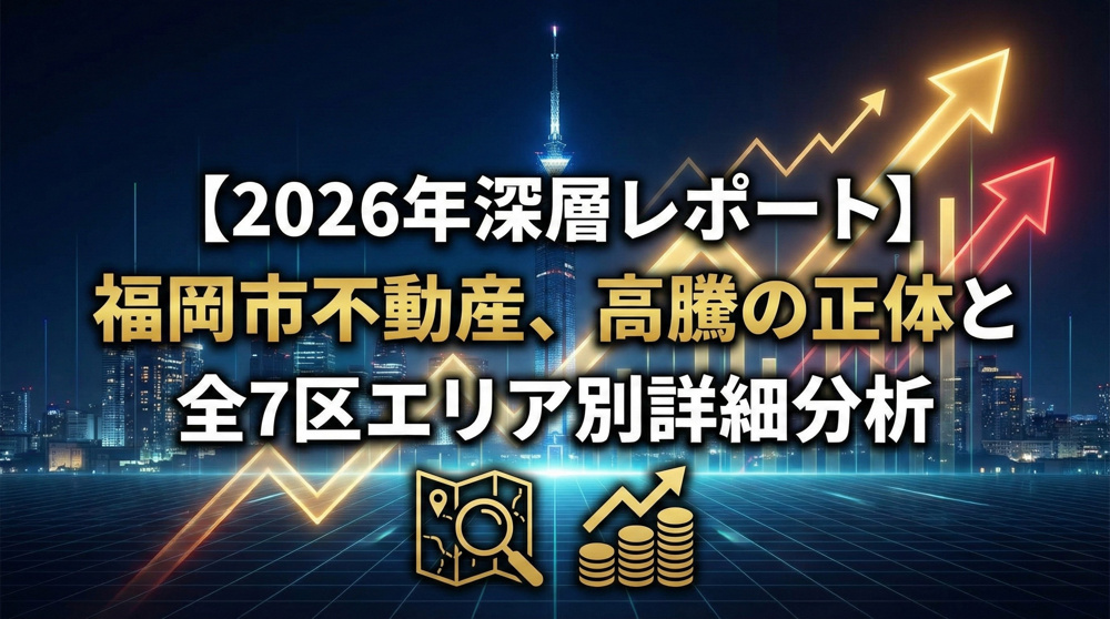 福岡市の不動産価格は高騰中？2026年9月の市況と全7区の売却判断の画像
