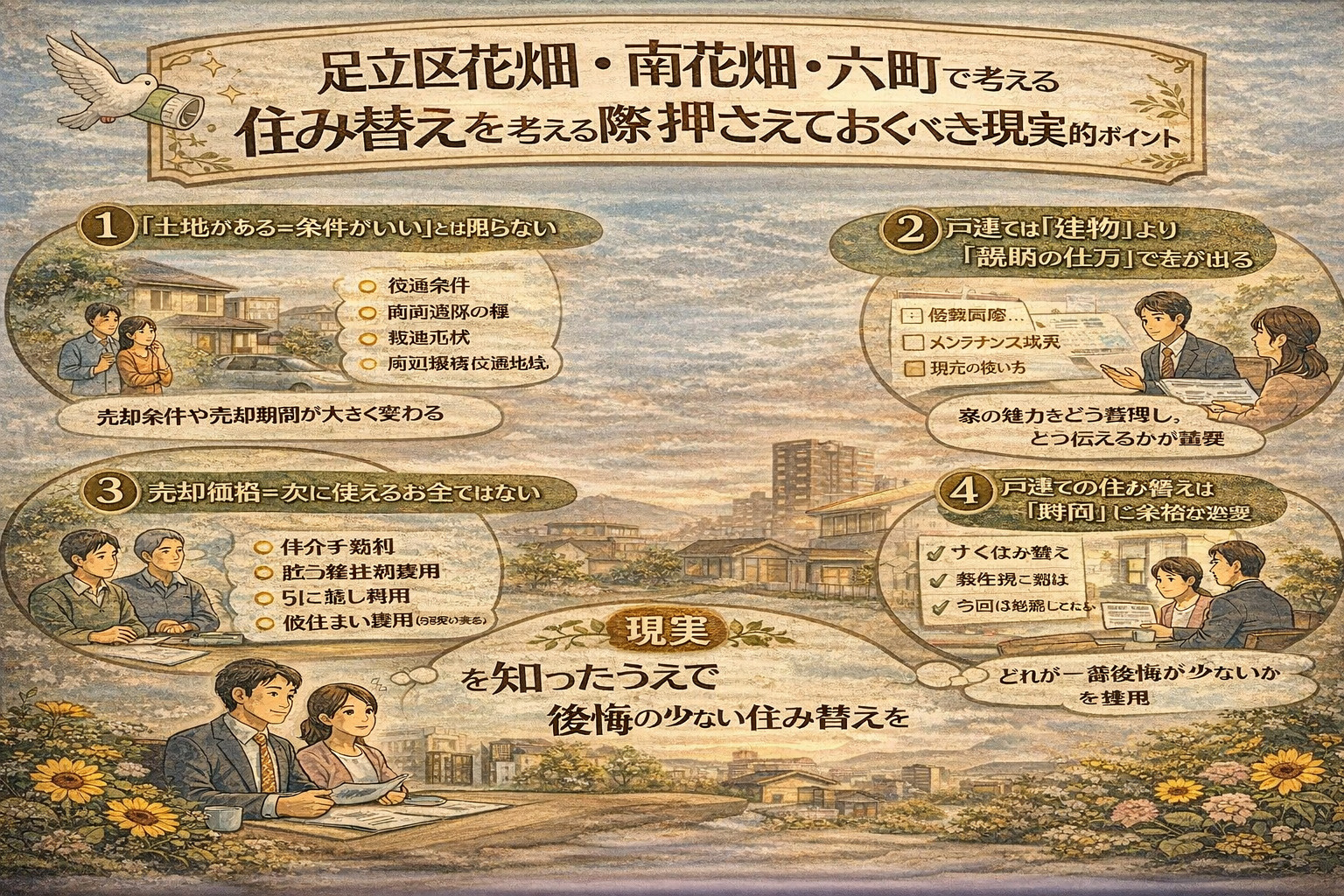 足立区花畑・南花畑・六町で住み替え時に押さえる現実的ポイント