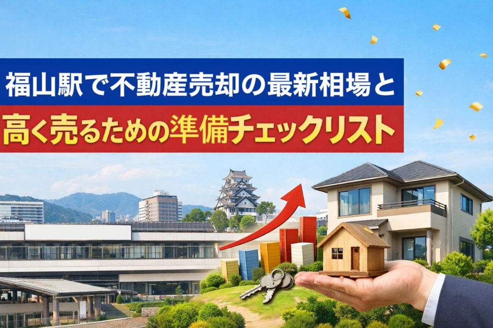 福山駅で不動産売却の最新相場と高く売るための準備チェックリストの画像