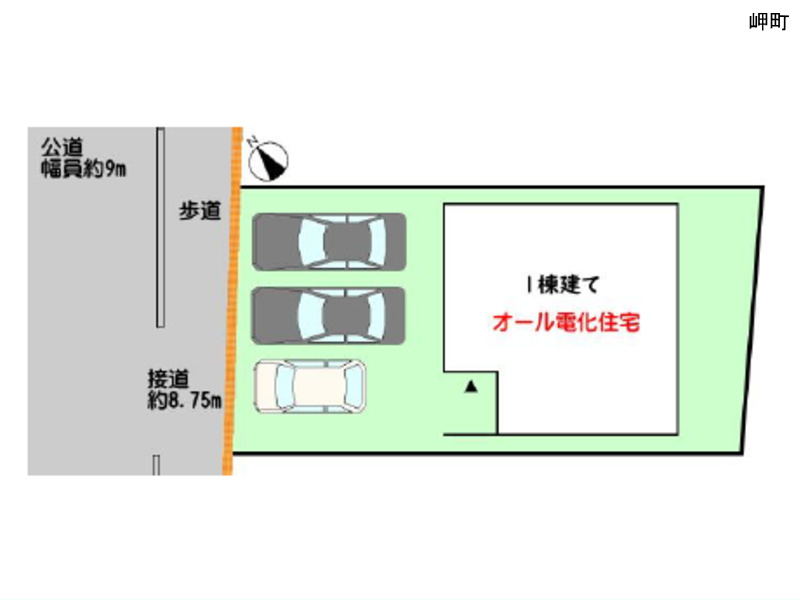 碧南市の新築住宅　岬町　配置図