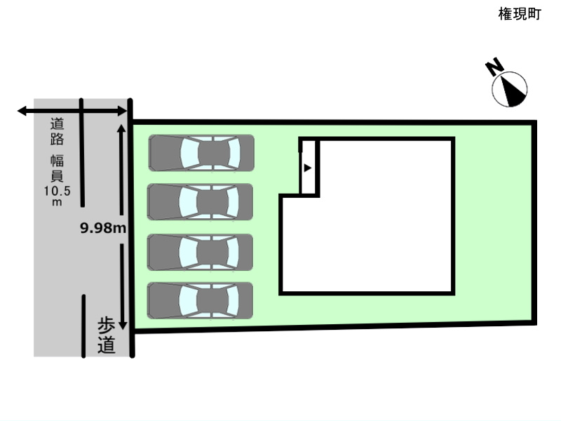 碧南市の新築住宅　権現町　配置図