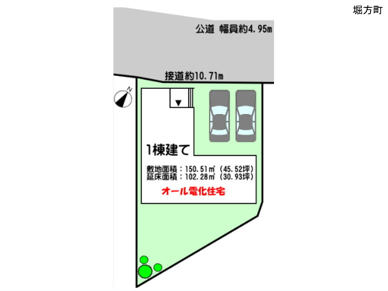 碧南市の新築住宅　堀方町　配置図
