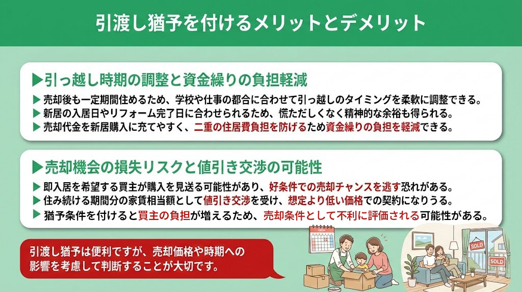 引渡し猶予を付けるメリットとデメリット
