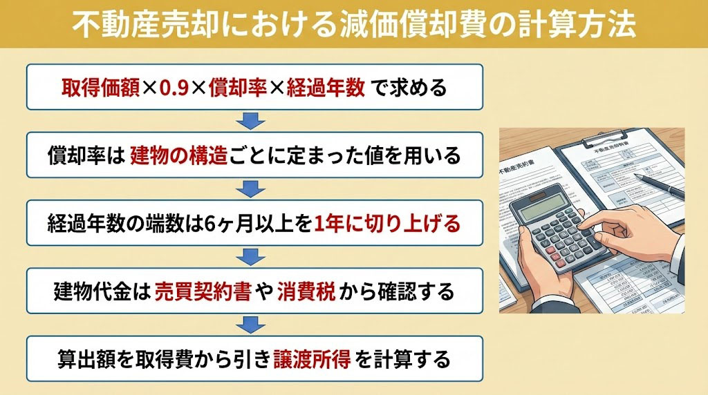 不動産売却における減価償却費の計算方法