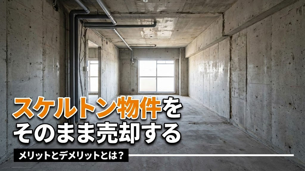 スケルトン物件をそのまま売却するメリットとデメリットとは？