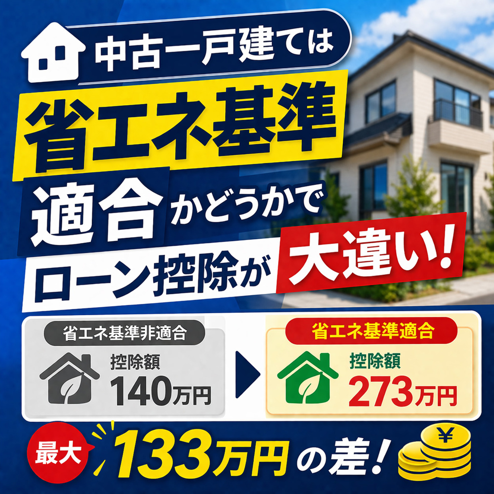 中古一戸建ては「省エネ基準適合」かどうかでローン控除が大違い｜最大133万円の差の画像