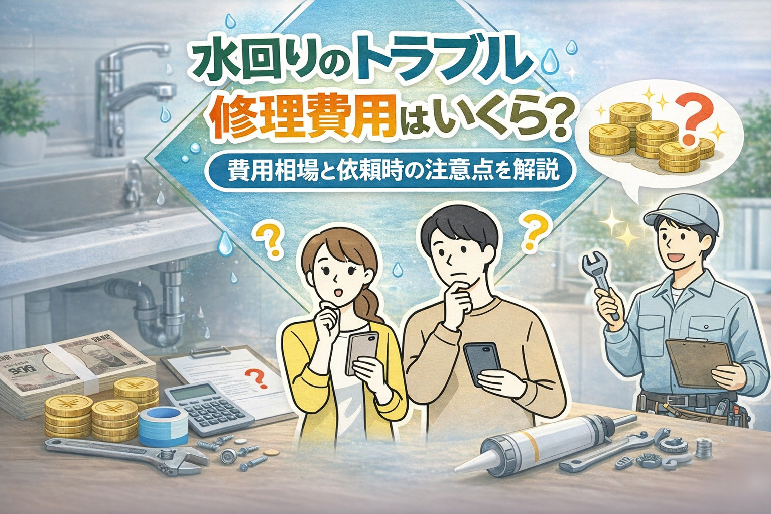 水回りのトラブル修理費用はいくら？費用相場と依頼時の注意点を解説の画像