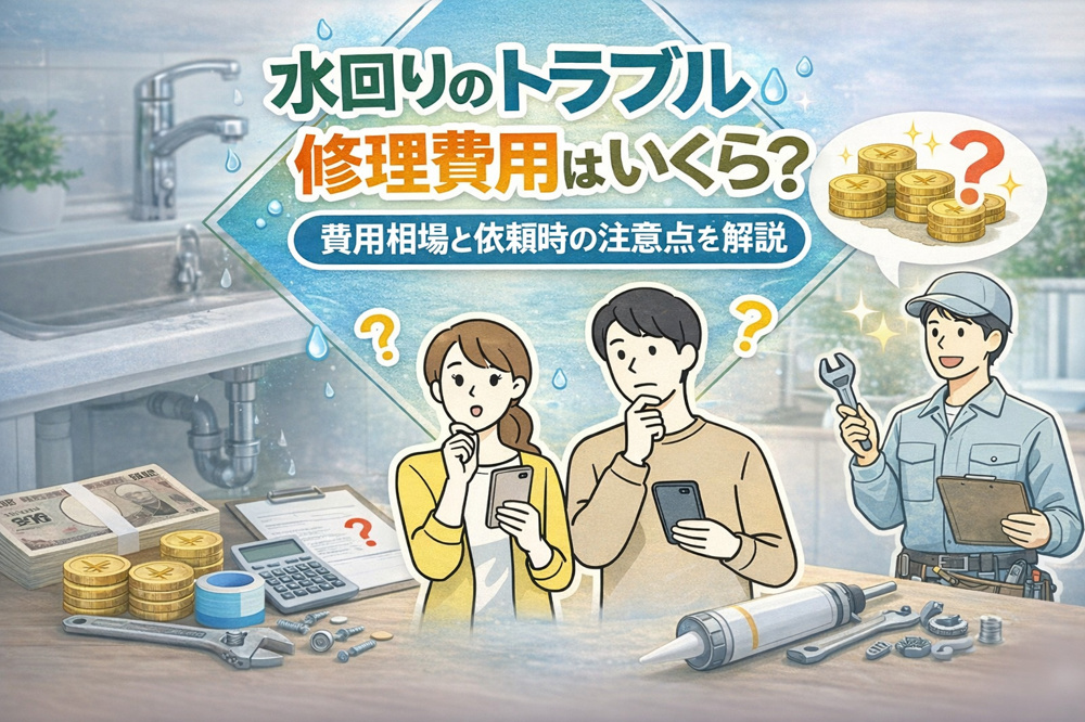 水回りのトラブル修理費用はいくら？費用相場と依頼時の注意点を解説の画像