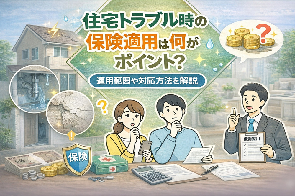 住宅トラブル時の保険適用は何がポイント？適用範囲や対応方法を解説の画像