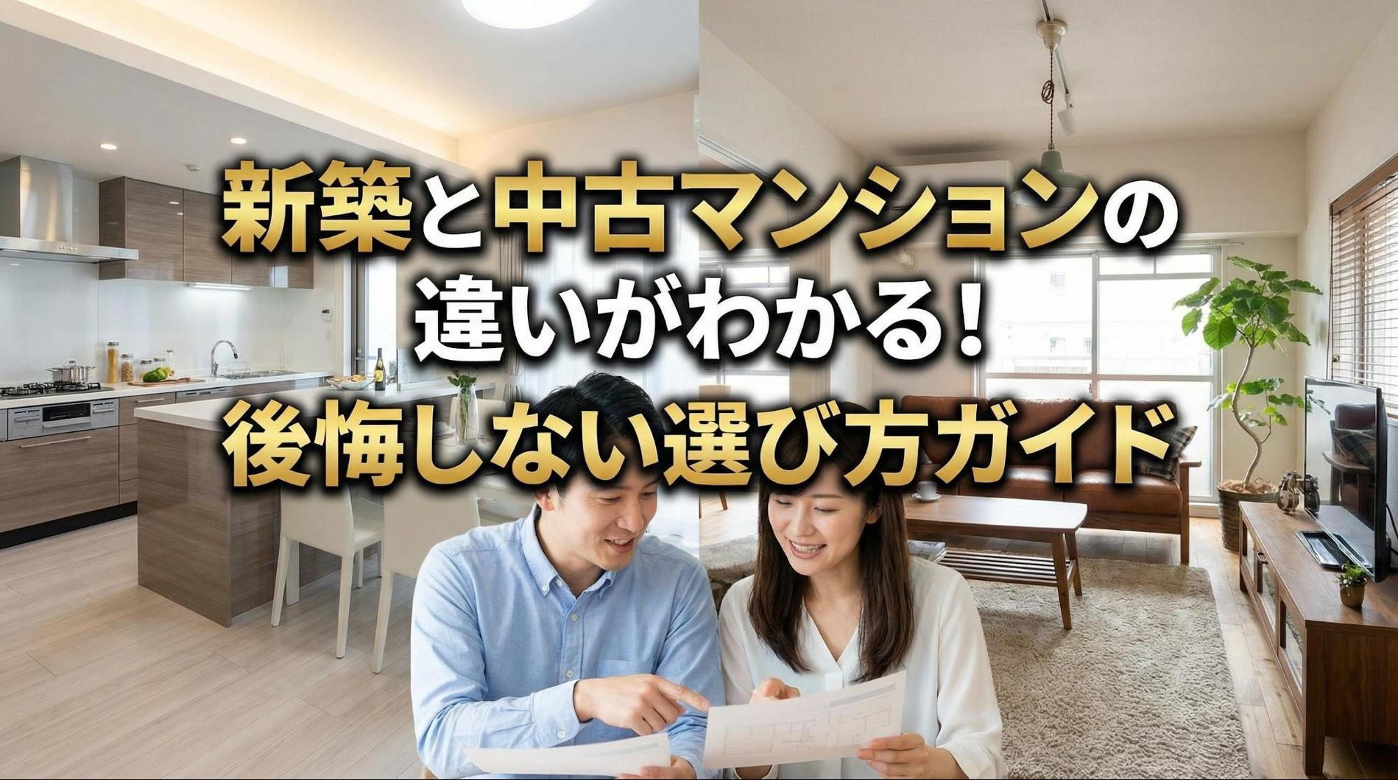 新築と中古マンションの違いがわかる！後悔しない選び方ガイドの画像