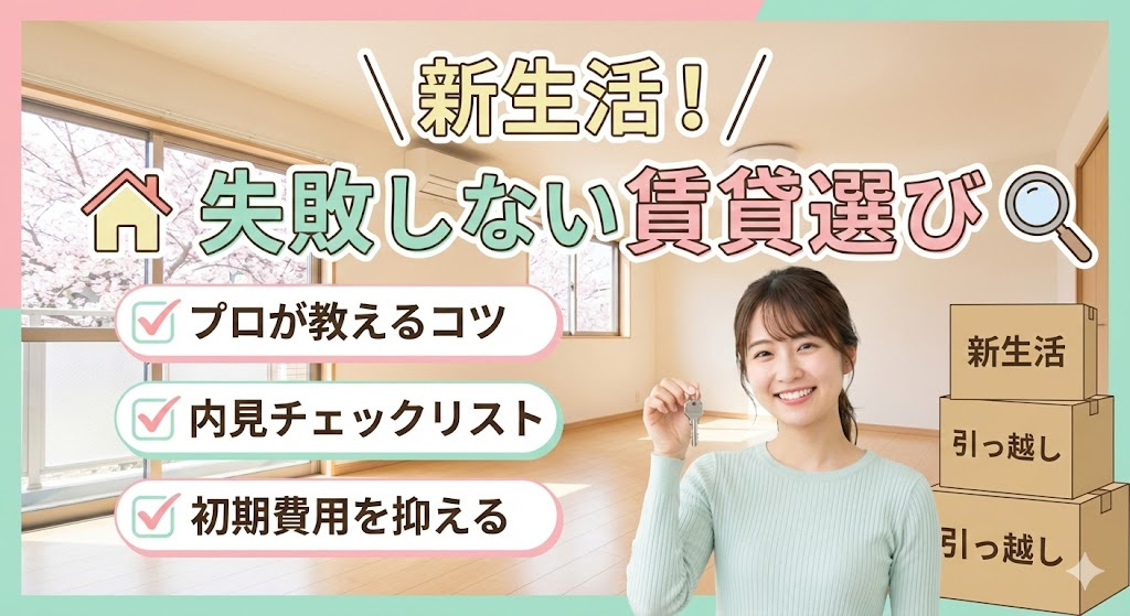 新生活の賃貸選びで後悔しないコツは？失敗を防ぐポイントを紹介の画像