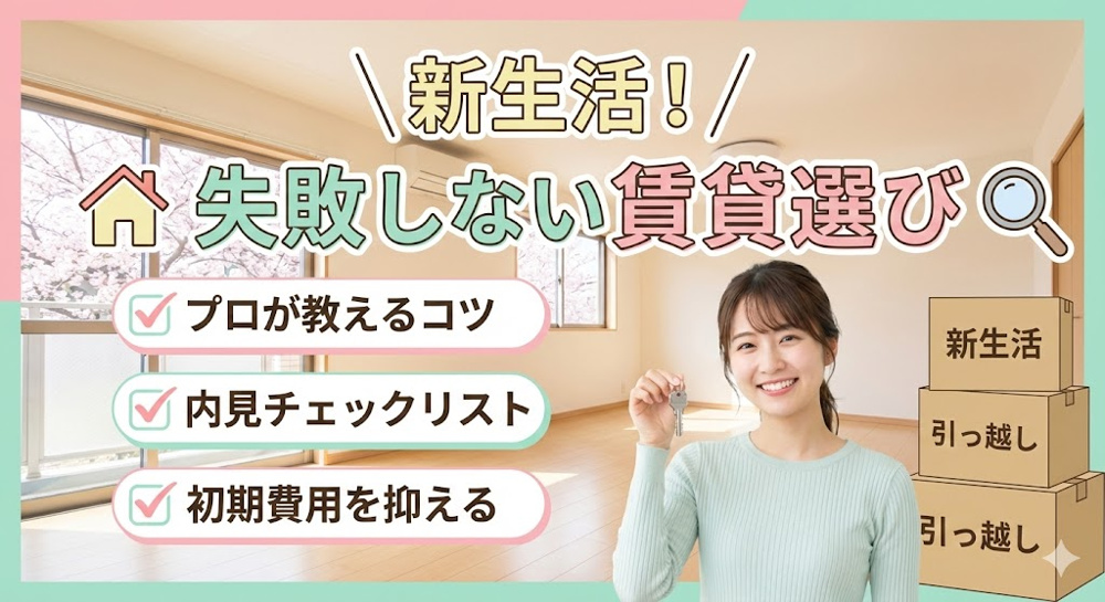 新生活の賃貸選びで後悔しないコツは？失敗を防ぐポイントを紹介の画像