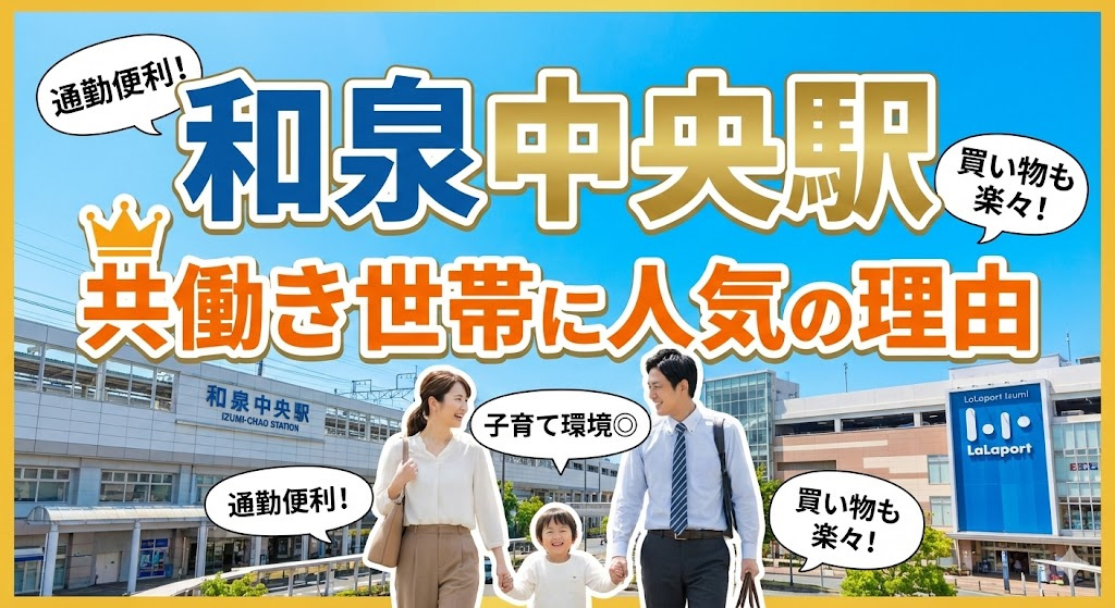 和泉中央駅が共働き世帯に人気の理由は？暮らしやすさや選ばれる背景も紹介の画像
