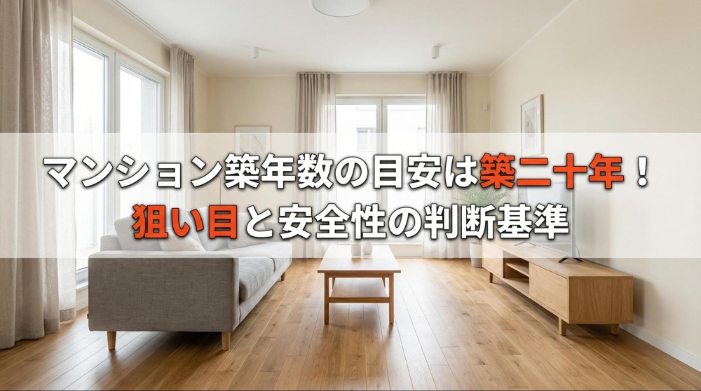 マンション築年数の目安は築二十年！狙い目と安全性の判断基準の画像