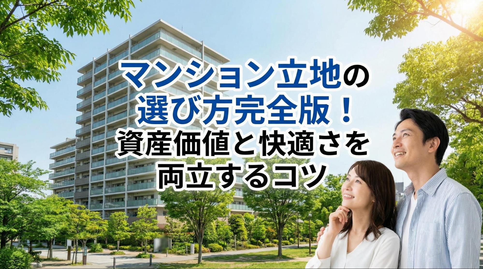 マンション立地の選び方完全版！資産価値と快適さを両立するコツの画像