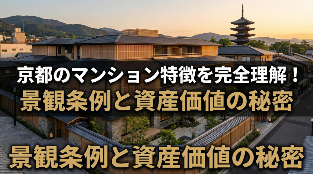京都のマンション特徴を完全理解！景観条例と資産価値の秘密の画像