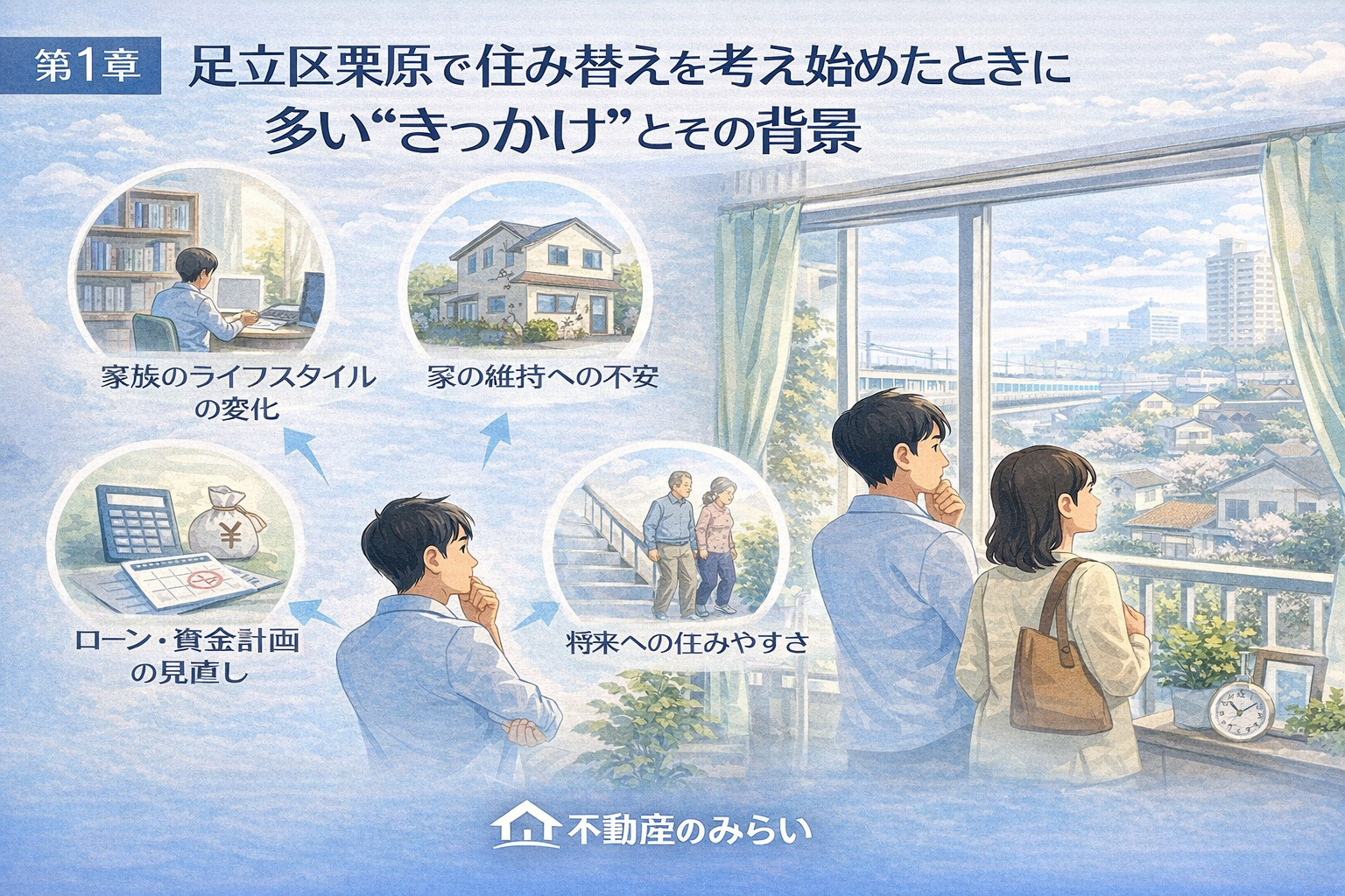 足立区栗原で住み替えを考え始めたきっかけや背景を解説するイメージ