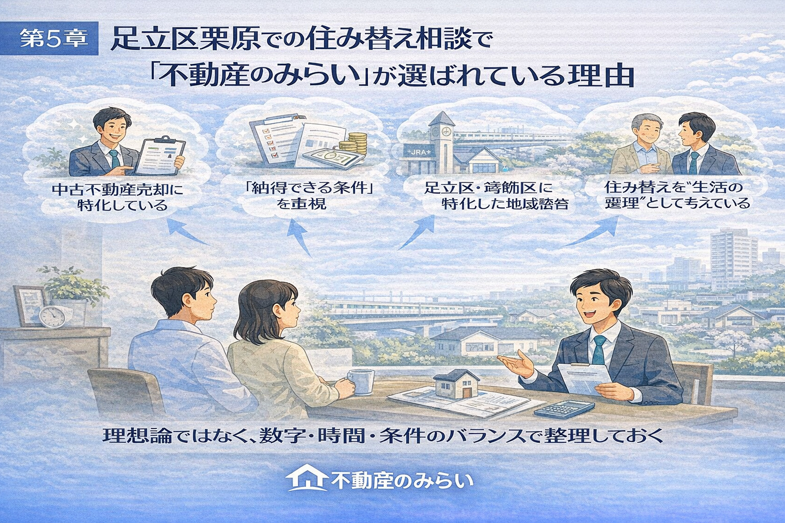 足立区栗原の住み替え相談で不動産のみらいが選ばれる理由