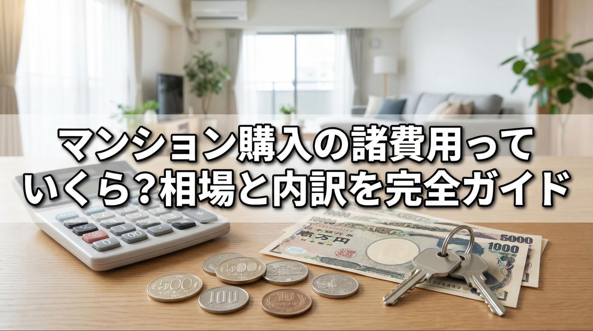 マンション購入の諸費用っていくら?相場と内訳を完全ガイドの画像