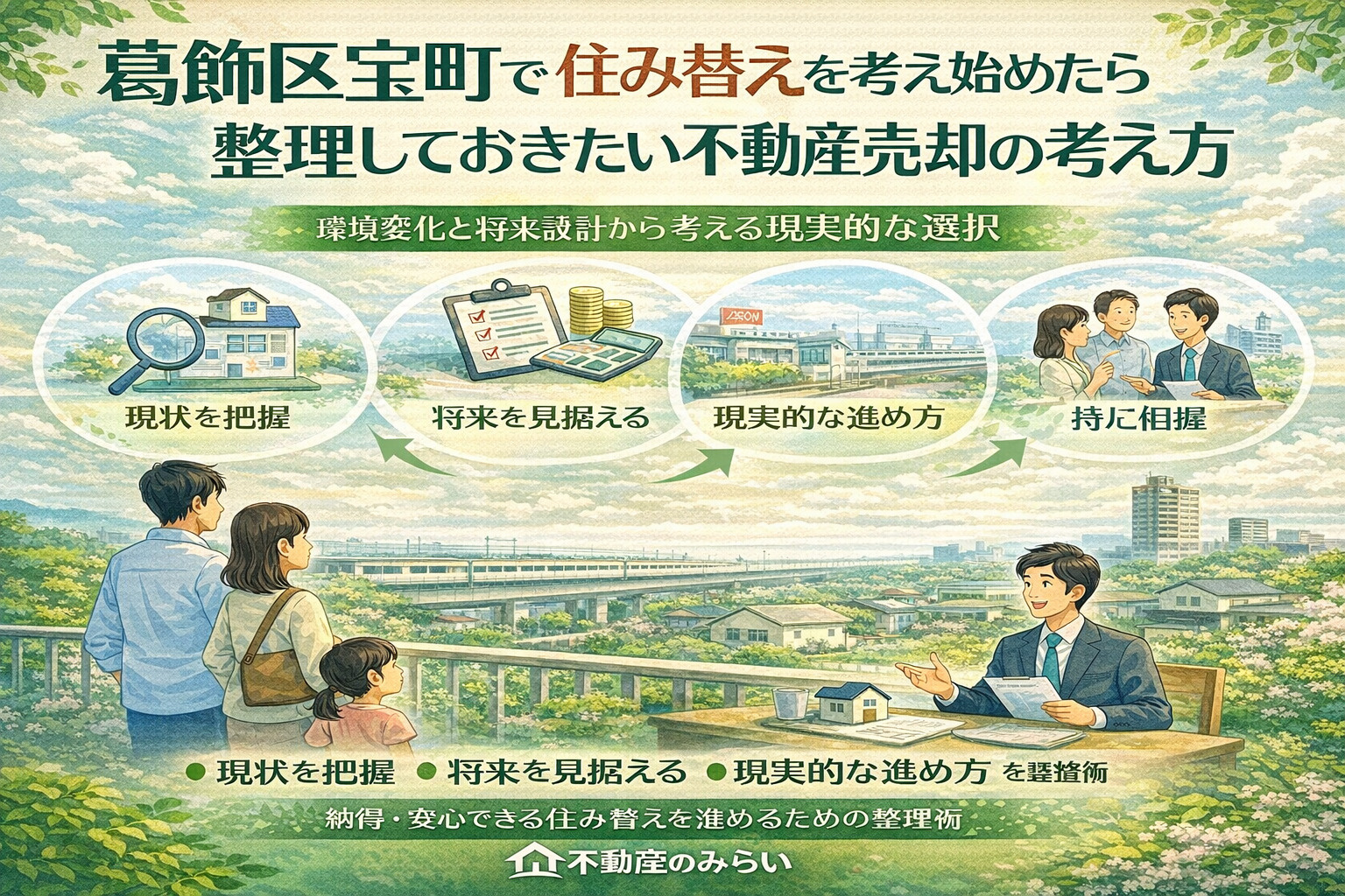 葛飾区宝町で住み替えを考える方向けの不動産売却ガイドのイメージ