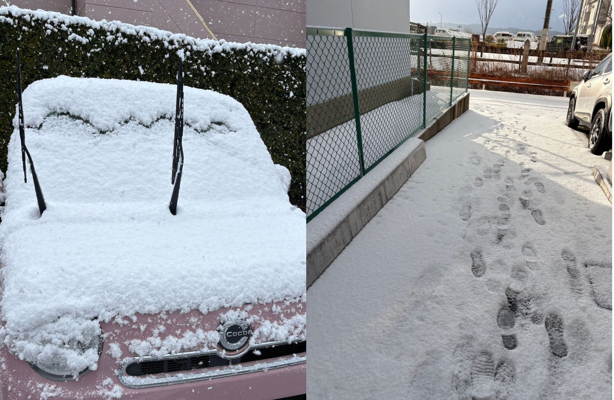 松江市の雪の様子の画像