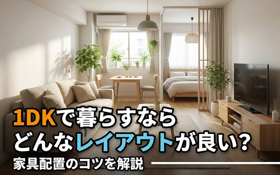 1DKで暮らすならどんなレイアウトが良い？家具配置のコツを解説の画像