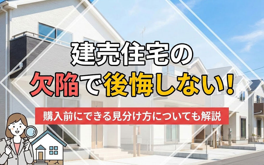 建売住宅の欠陥で後悔しない！購入前にできる見分け方についても解説の画像