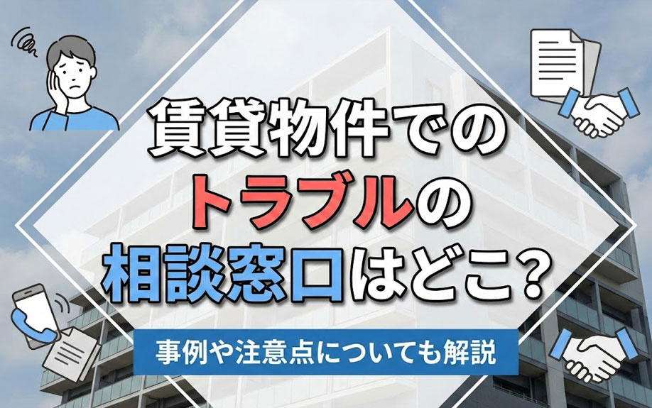 賃貸物件でのトラブルの相談窓口はどこ？事例や注意点についても解説