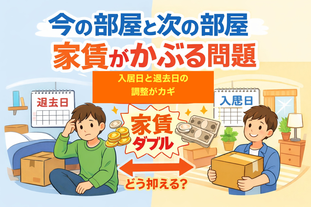 今の部屋と次の部屋の家賃がかぶる問題｜負担を抑えるコツの画像