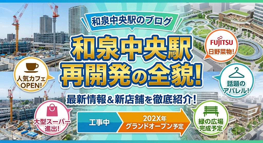 和泉中央駅の再開発は今どうなっている？最新情報や新店舗も紹介の画像