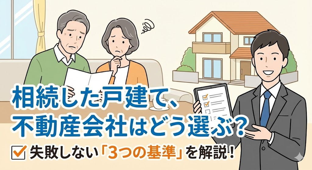相続した戸建ての不動産会社選び方は？失敗しないポイントを解説の画像