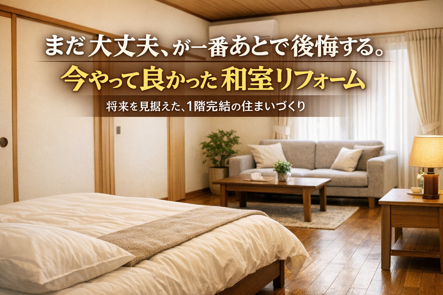 「まだ大丈夫、が一番危ない。今やって良かった和室リフォームの実例と理由」の画像
