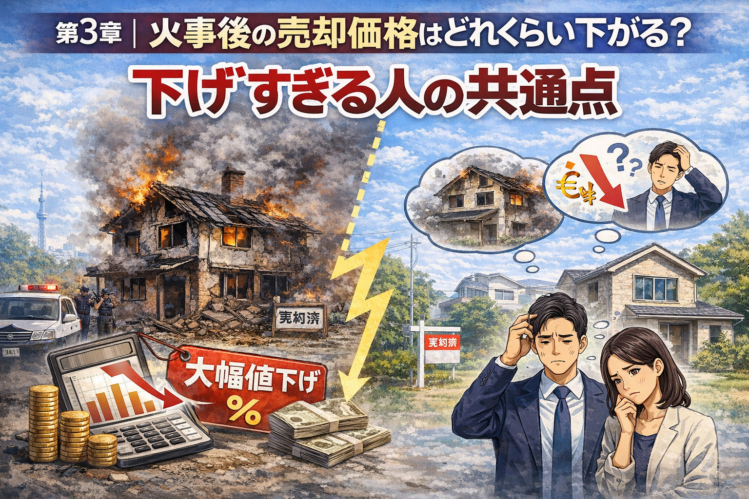 火事後の不動産売却価格が下がる理由と下げすぎを防ぐ考え方