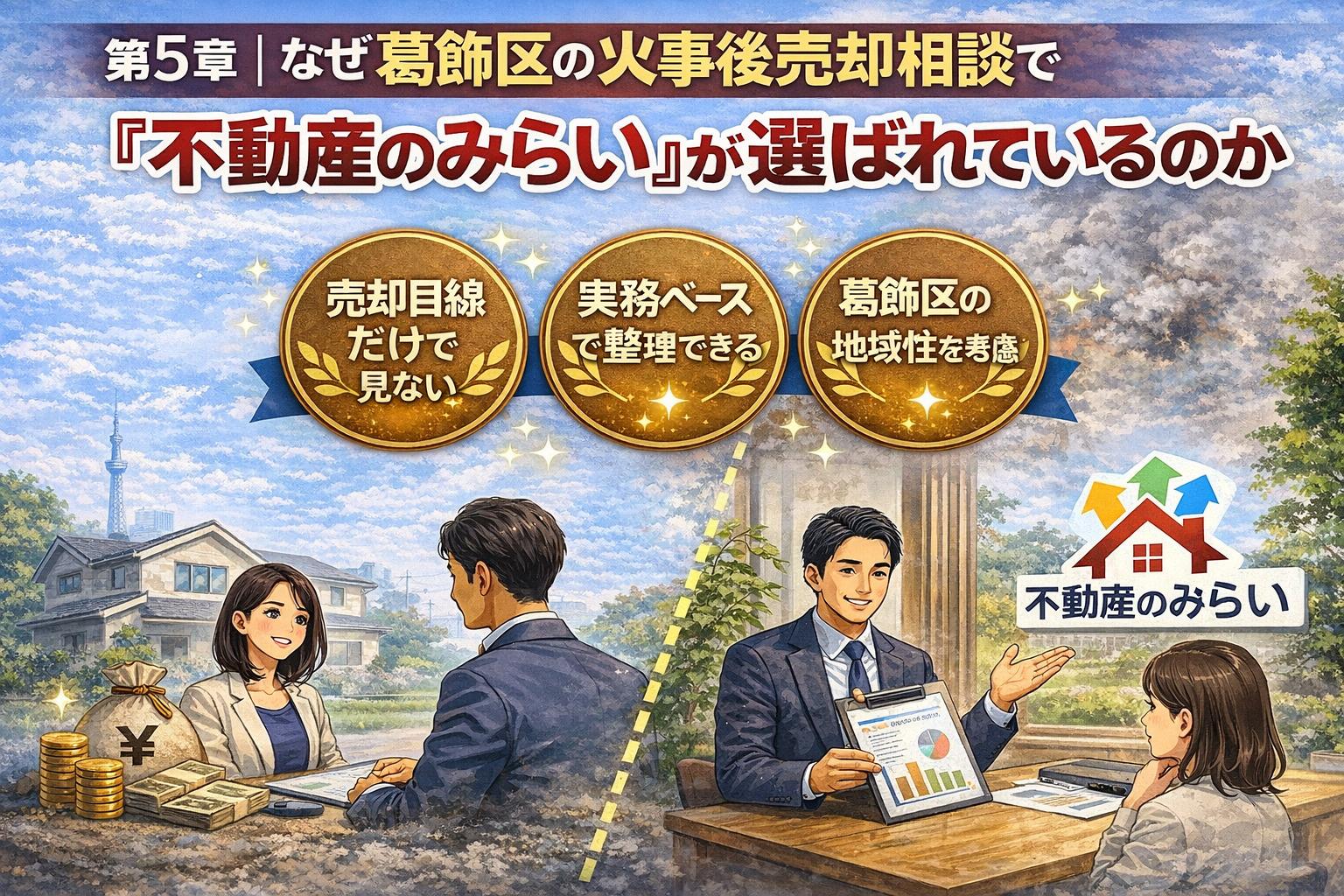葛飾区で火事後の不動産売却相談に不動産のみらいが選ばれる理由