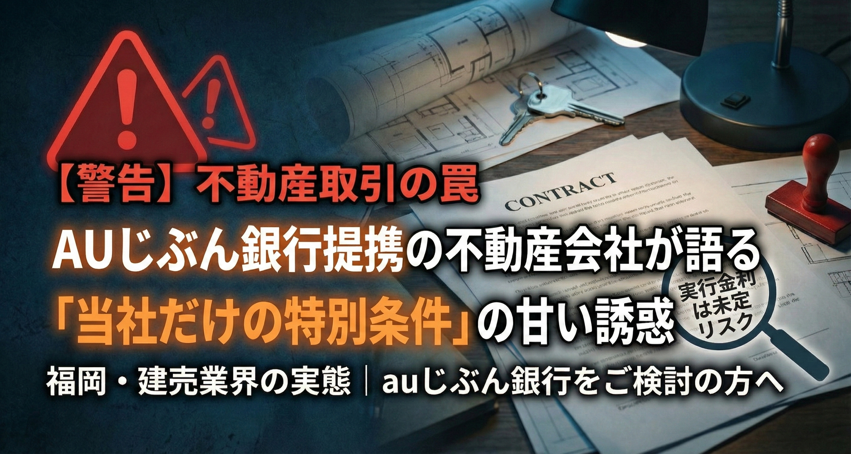 auじぶん銀行の住宅ローンは不動産会社によって金利が違う?提携ローンの仕組みと「囲い込み」の実態の画像